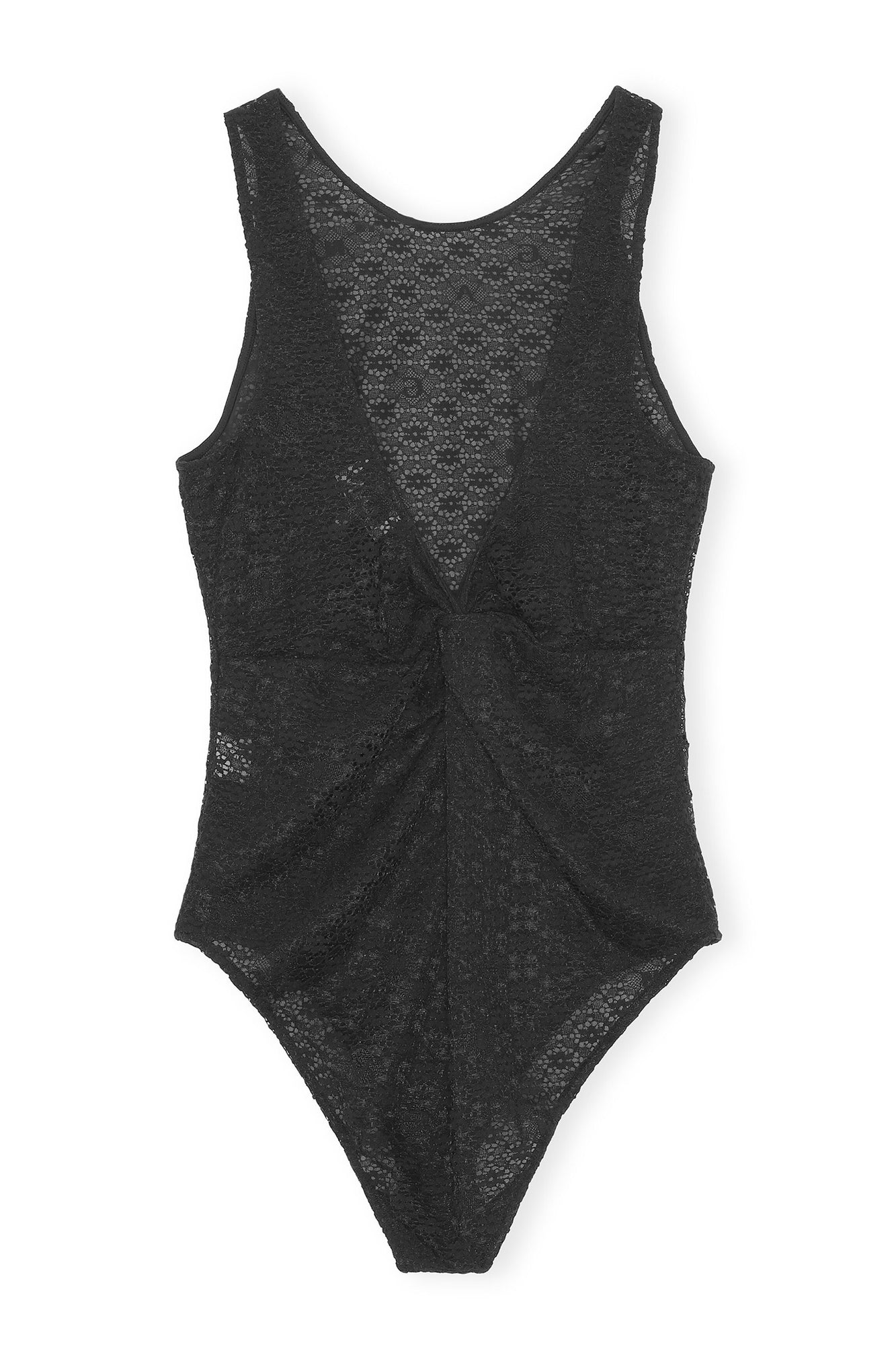 Lace Lowback Bodysuit | Black