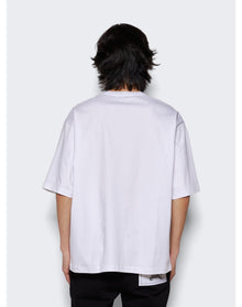 Lanvin | Men | Curb Embroidered T-shirt | Optic White