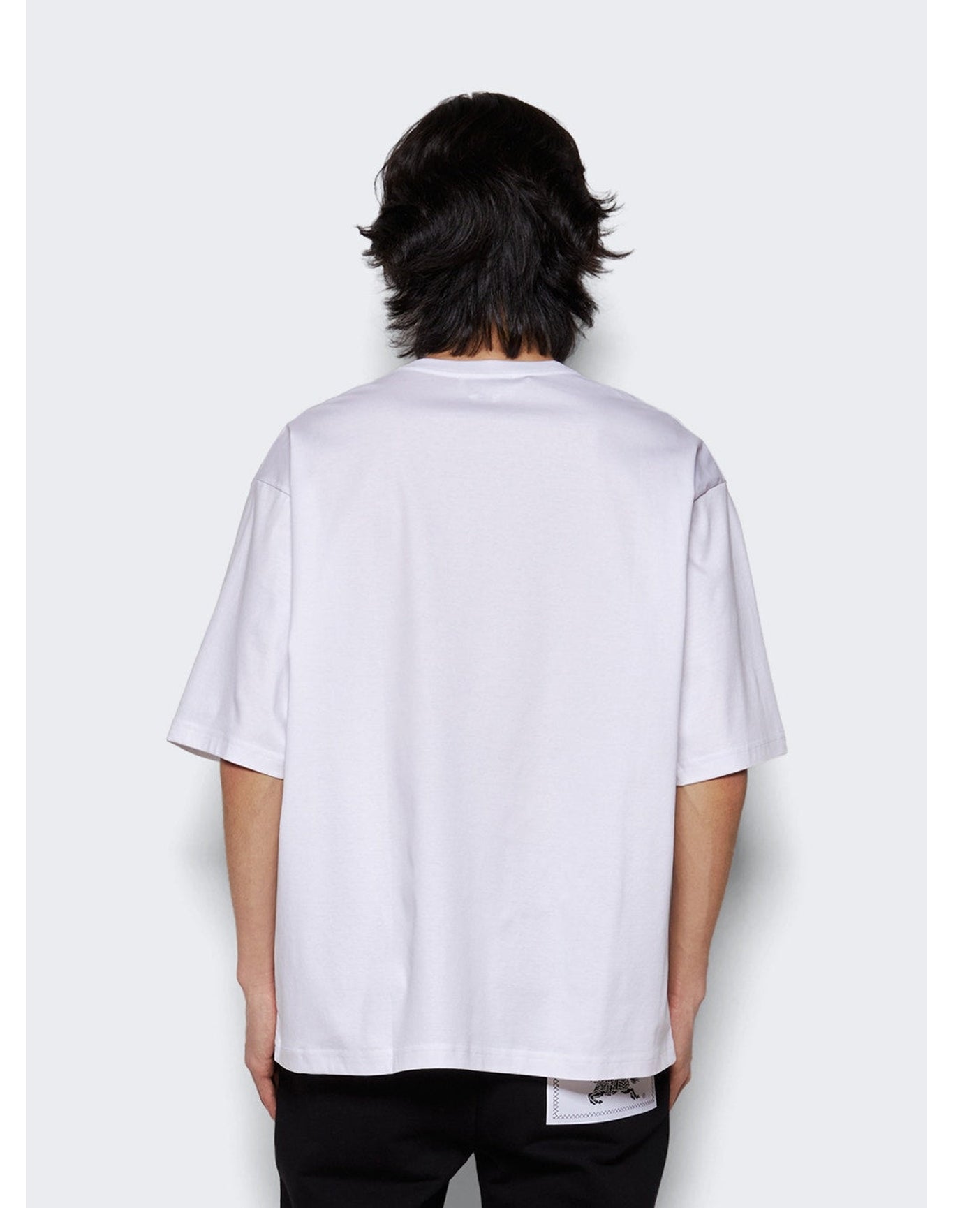 Lanvin | Men | Curb Embroidered T-shirt | Optic White
