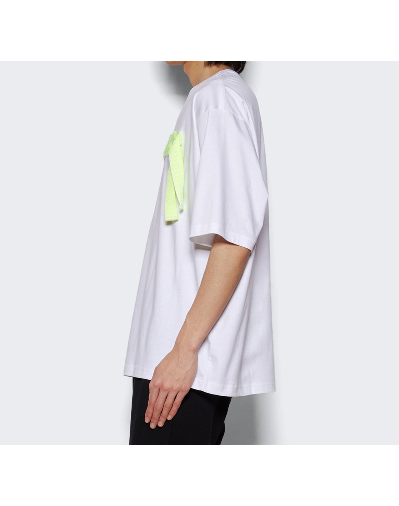 Lanvin | Men | Curb Embroidered T-shirt | Optic White