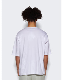 Lanvin | Men | Curb Embroidered T-shirt | Optic White x Green