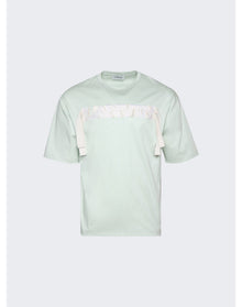 Lanvin | Men | Curb Embroidered T-shirt | Sage Green