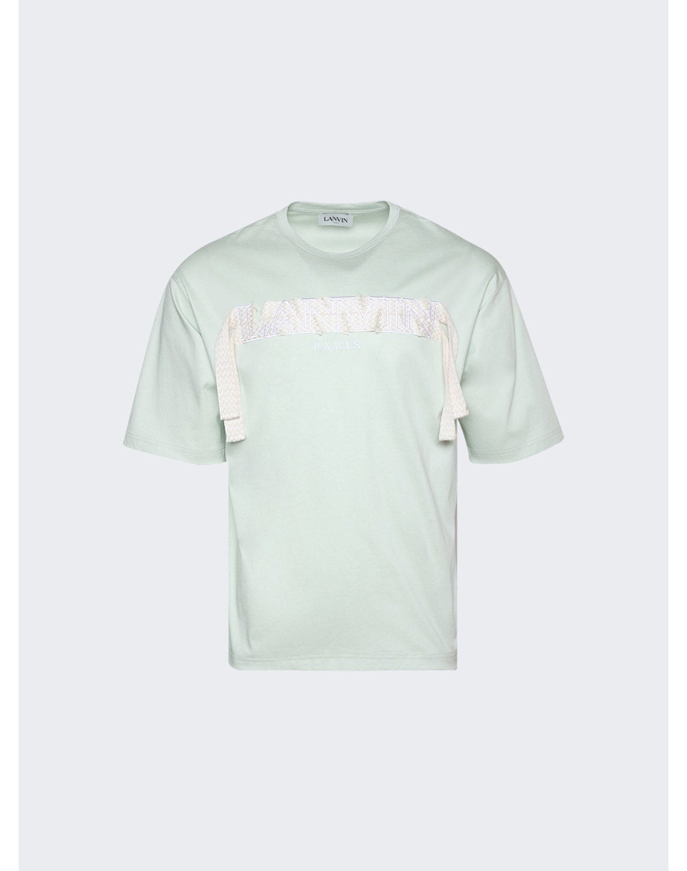 Lanvin | Men | Curb Embroidered T-shirt | Sage Green