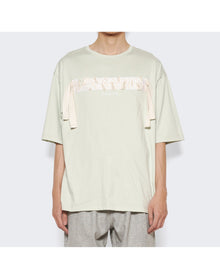 Lanvin | Men | Curb Embroidered T-shirt | Sage Green