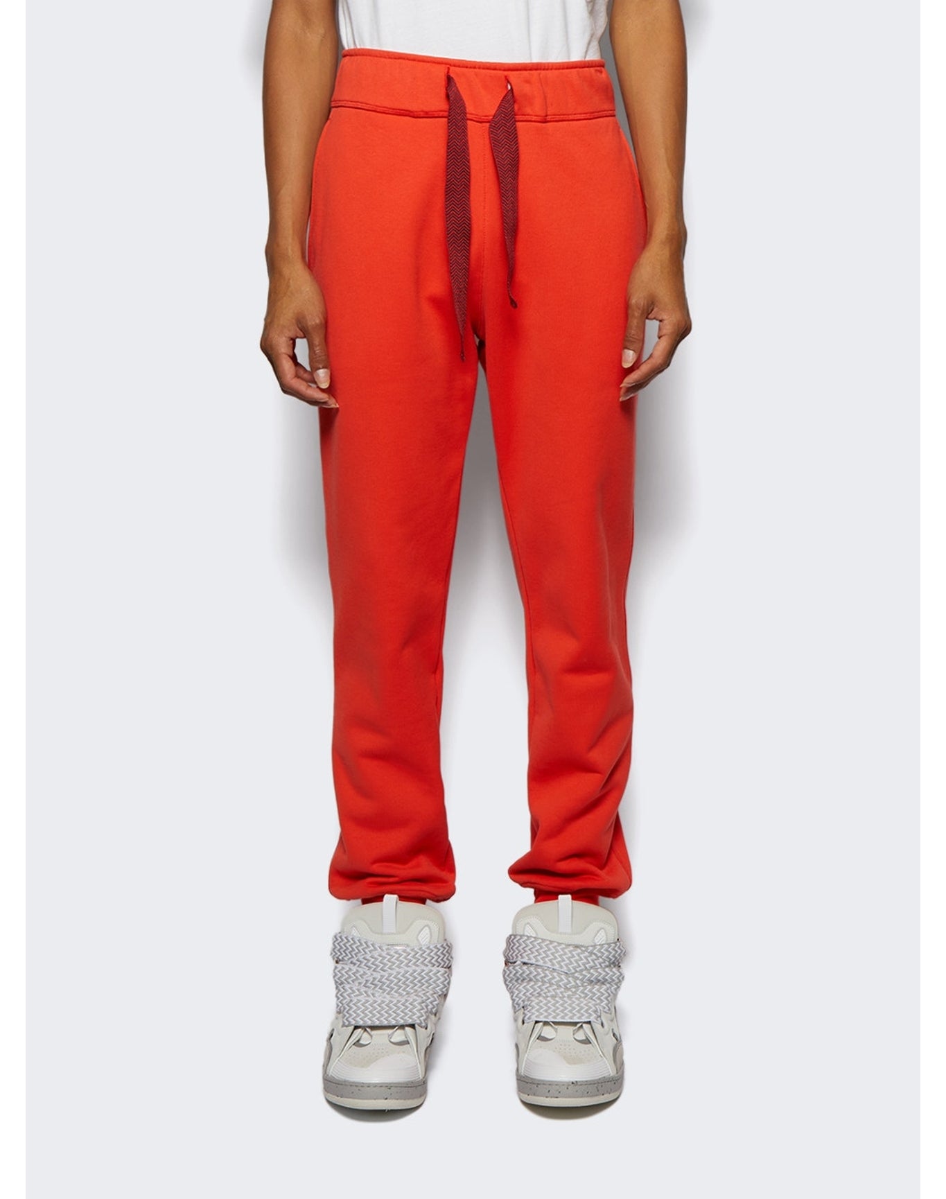 Lanvin | Men | Lace Curb Jogging Pants | Poppy Red