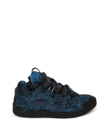 Lanvin | Men | Low Top Curb Sneakers | Blue Green
