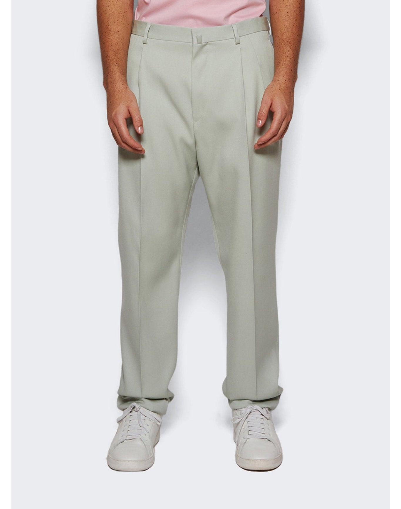 Lanvin | Men | Straight Leg Pants | Sage Green