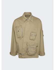Lanvin x Future | Men | Asymmetrical Utility Jacket | Sand