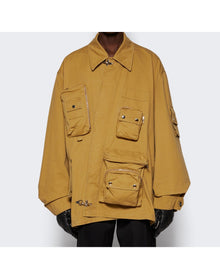 Lanvin x Future | Men | Asymmetrical Utility Jacket | Sand