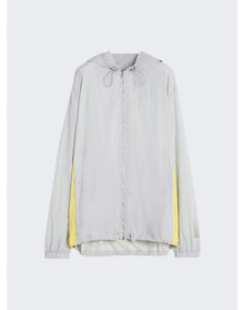 Lanvin x Future | Men | Zipped Nylon Hoodie | Eagle Grey