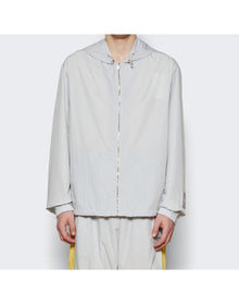 Lanvin x Future | Men | Zipped Nylon Hoodie | Eagle Grey