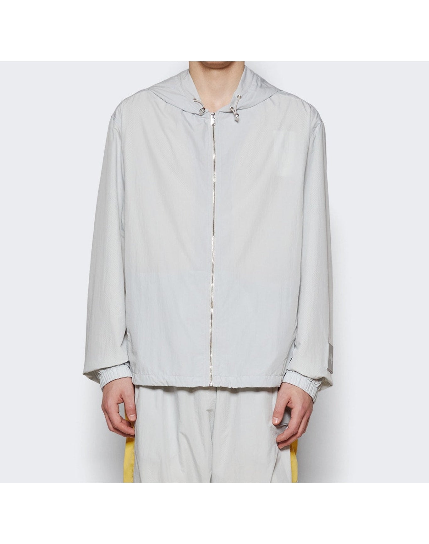 Lanvin x Future | Men | Zipped Nylon Hoodie | Eagle Grey