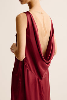 Finesa Cowl Dress | Spiced Wine