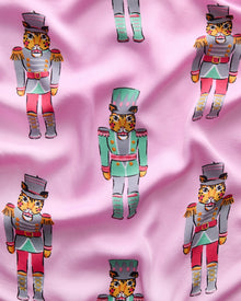 Leopard Nutcrackers - Eco Satin Chic to Sleep Nightie - Pink Candy Cane - Printfresh