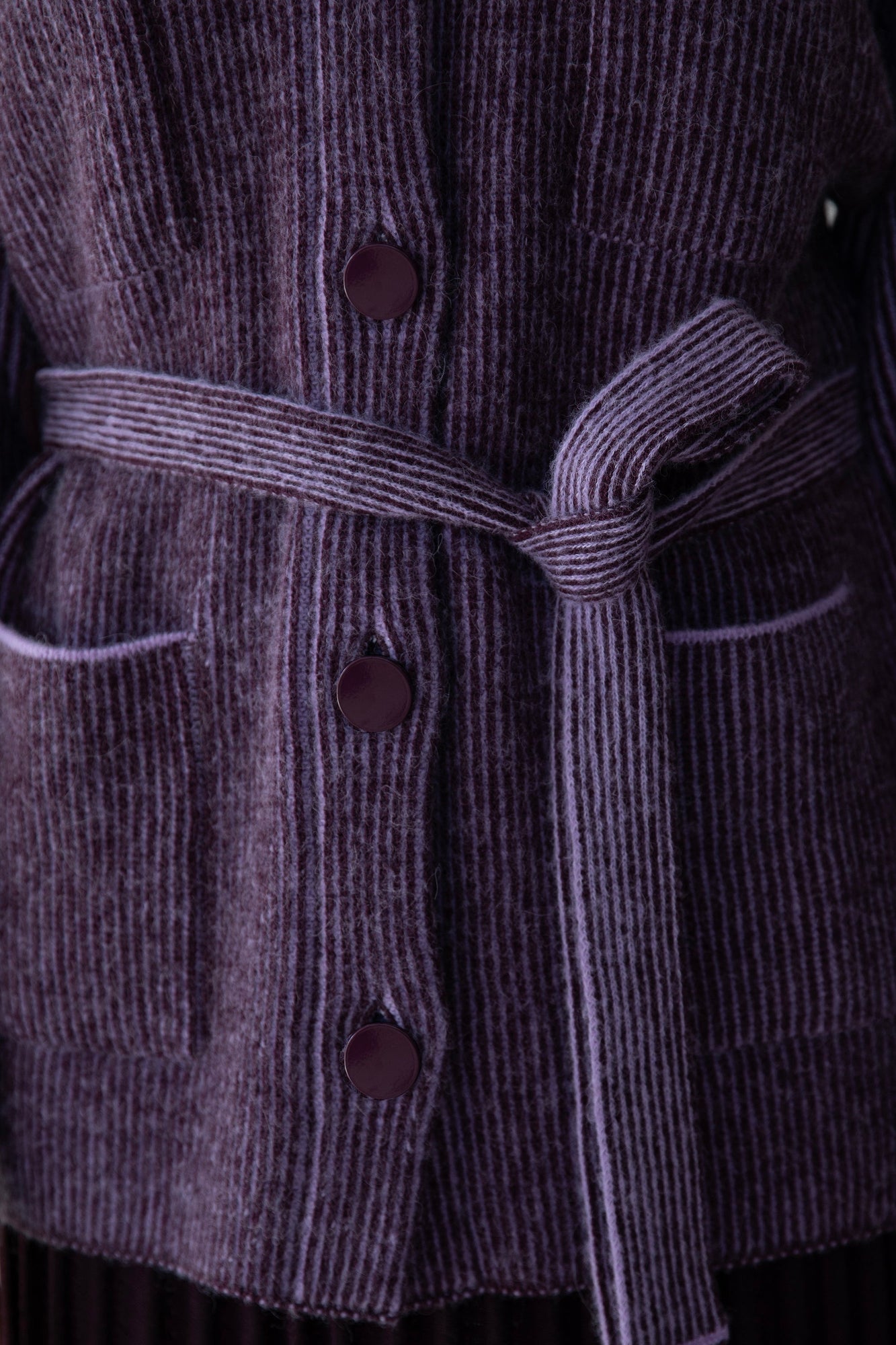 Lesse Cardigan | Aubergine