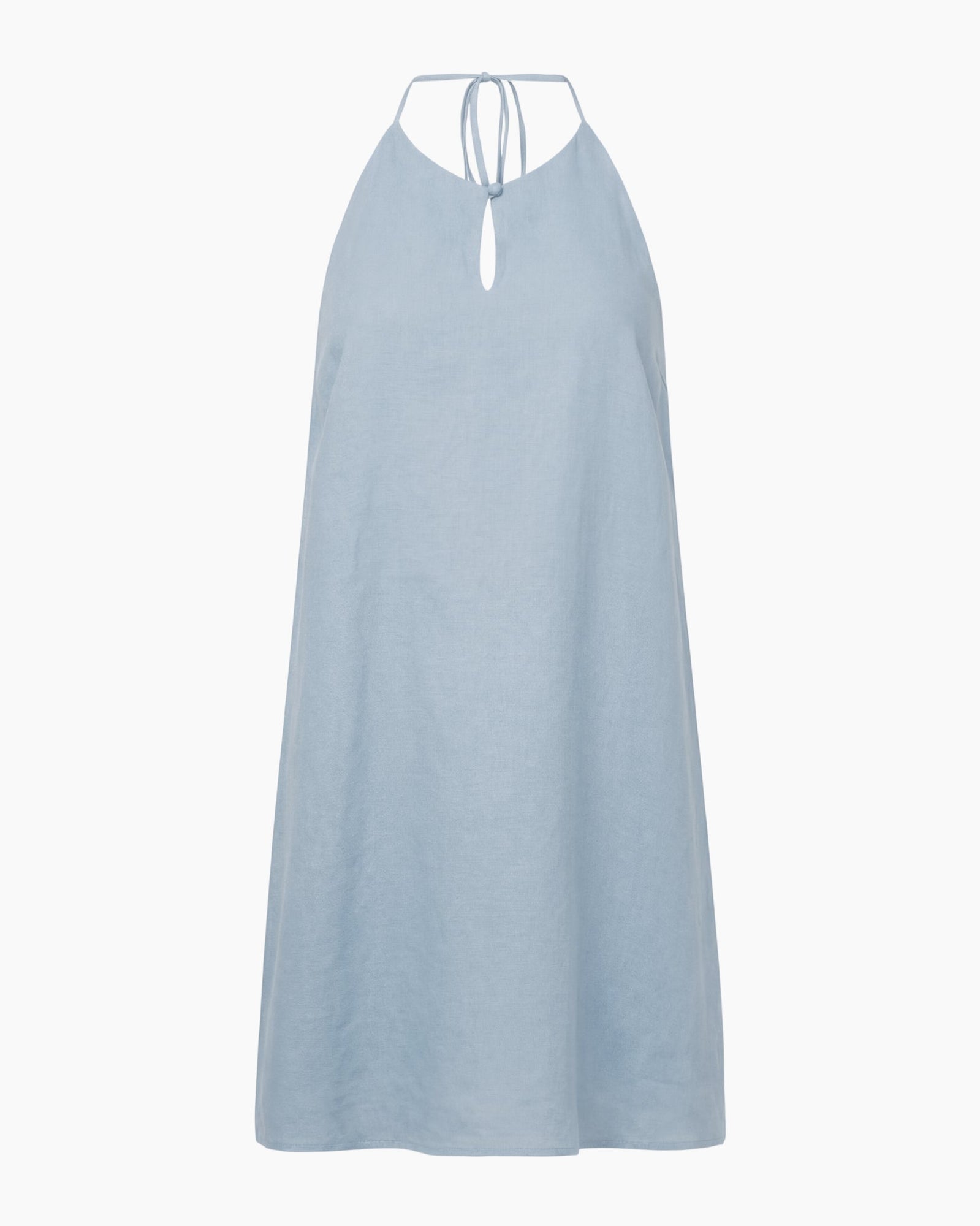 Womens | Keyhole Halter Dress | Light Sky