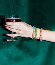 Lillian Bangle Bracelet in Aqua - Loren Hope
