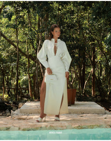 Lino Corset Skirt | Limestone