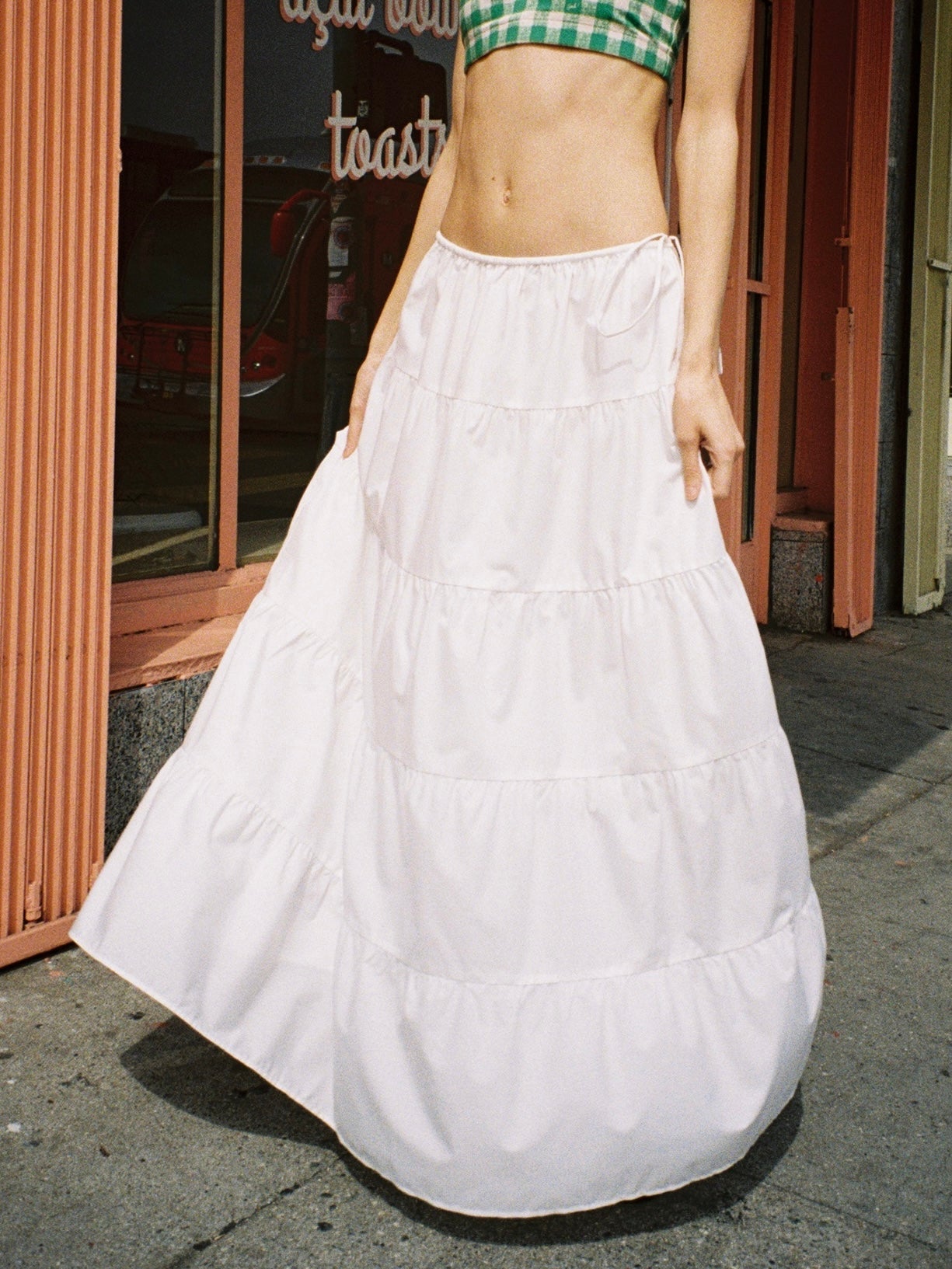 Tiered Maxi Skirt | White
