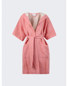 Lisa Marie Fernandez | Women | Hooded Dressing Gown Short | Salmon Pink