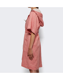 Lisa Marie Fernandez | Women | Hooded Dressing Gown Short | Salmon Pink