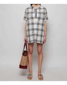 Lisa Marie Fernandez | Women | Tennis Playsuit Check | Black x White