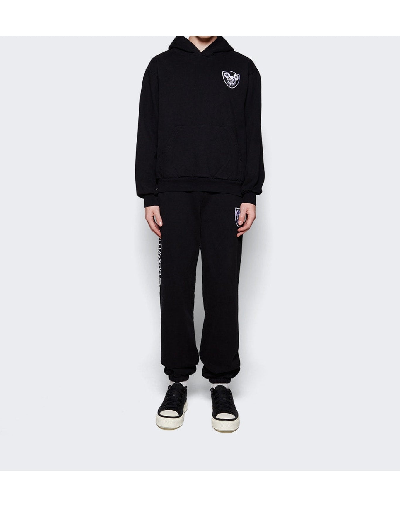 Local Authority | Men | Mischief Shield Fleece Hoodie | Washed Black