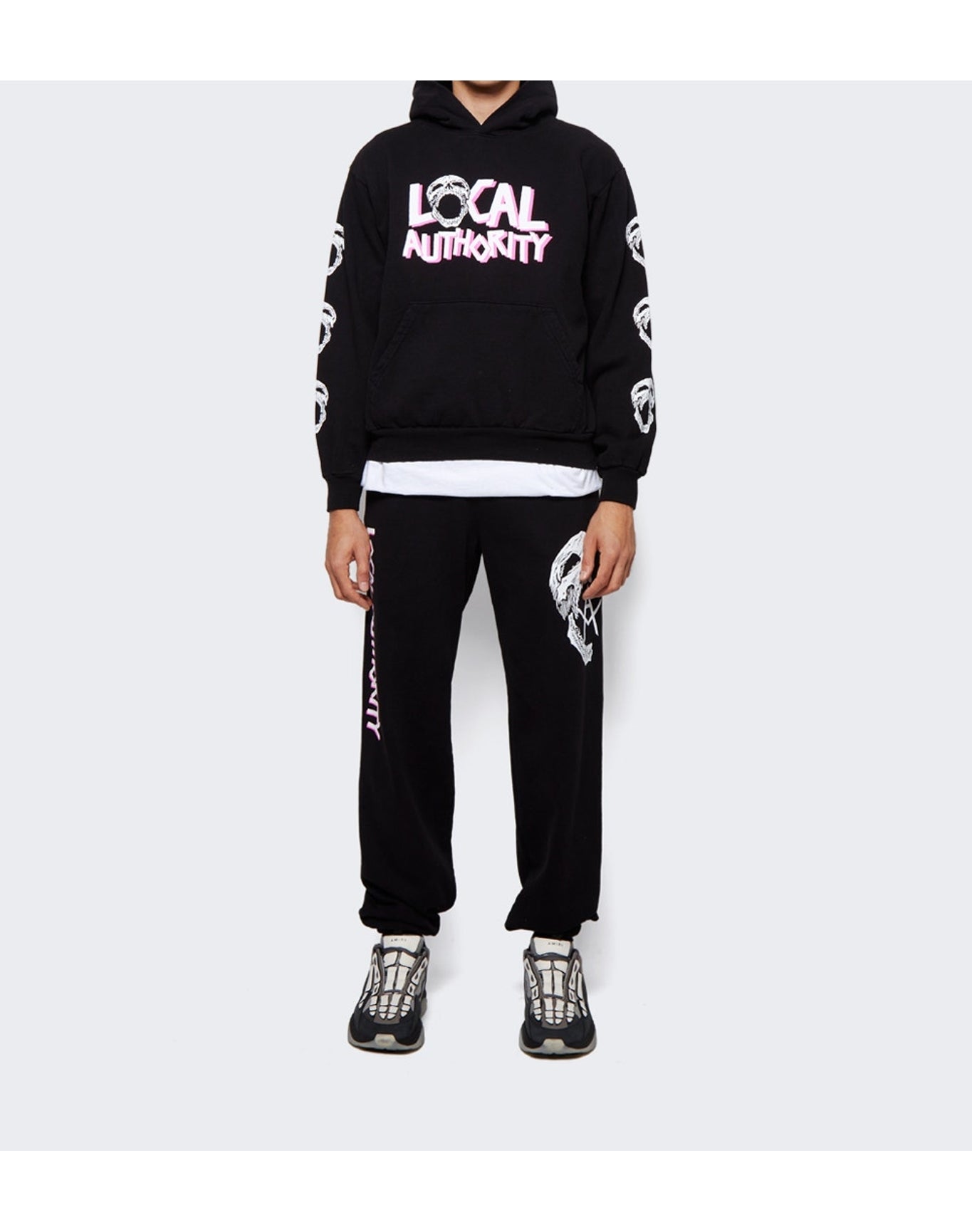 Local Authority | Men | Skull Tour Fleece Pant | Black