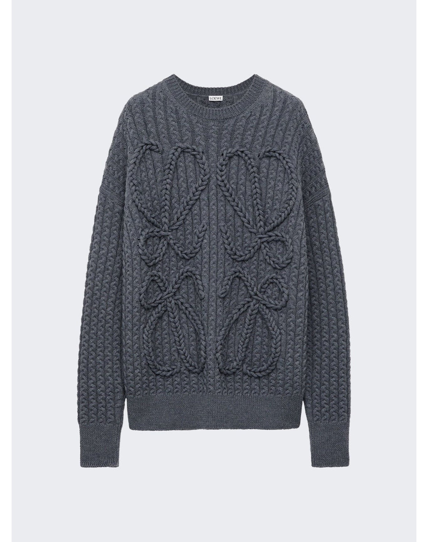 Loewe | Men | Pullover Sweater | Dark Grey Melange