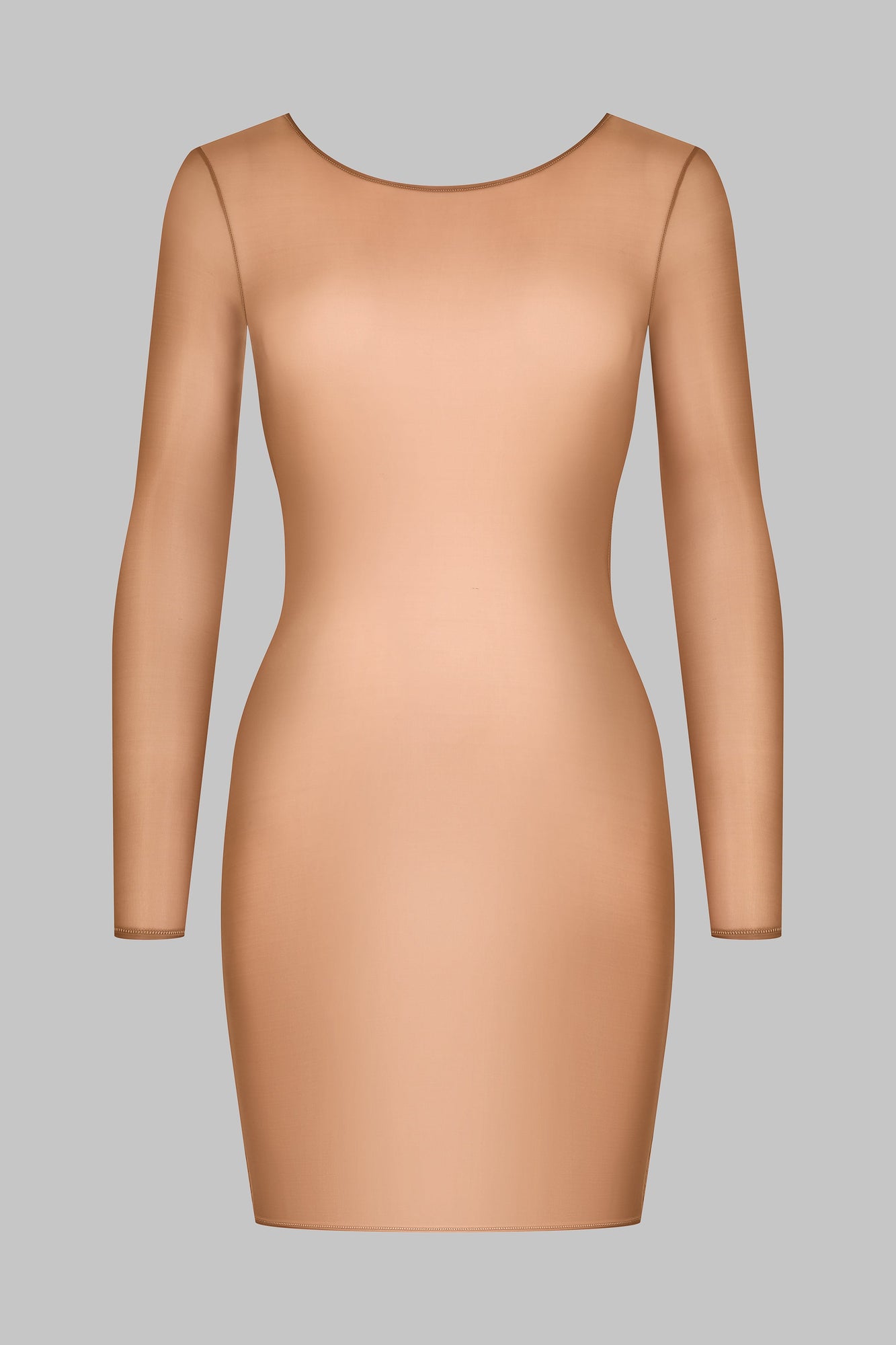 Short Open Back Long Sleeve Dress - French Kiss Light