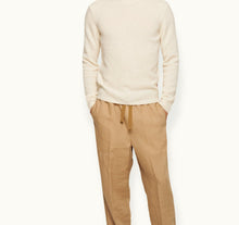 Lorca Alpaca Merino Tailored Fit Alpaca-Merino Knit Jumper | Cashew