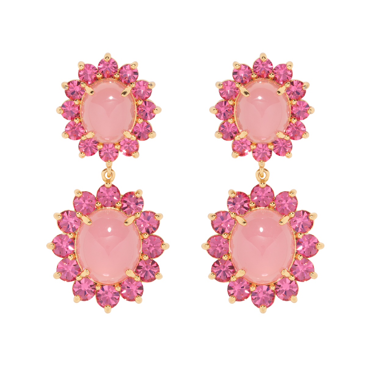 Georgie Drop Earrings in Pink - Loren Hope