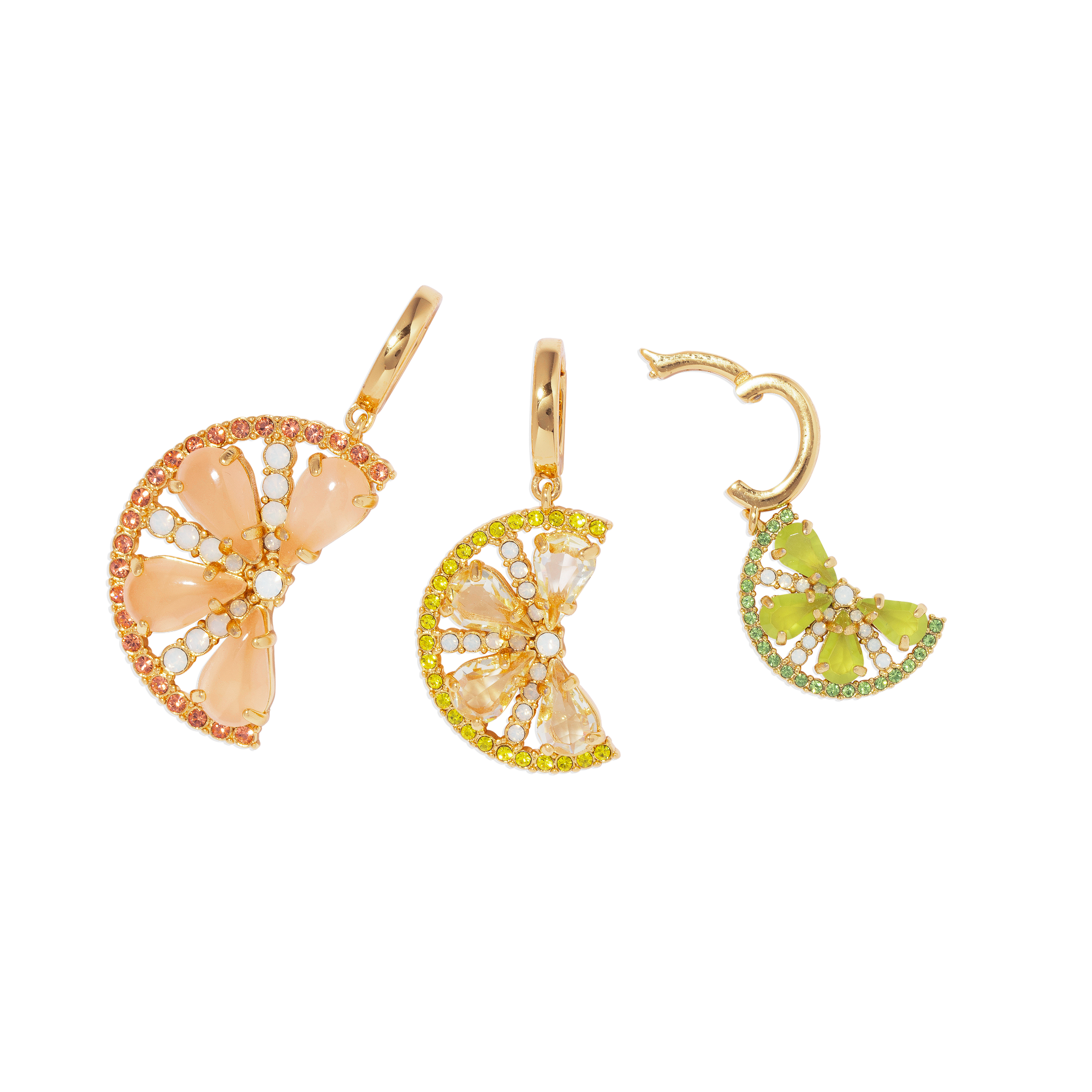 Citrus Slice Charm Trio Pendant Set - Loren Hope