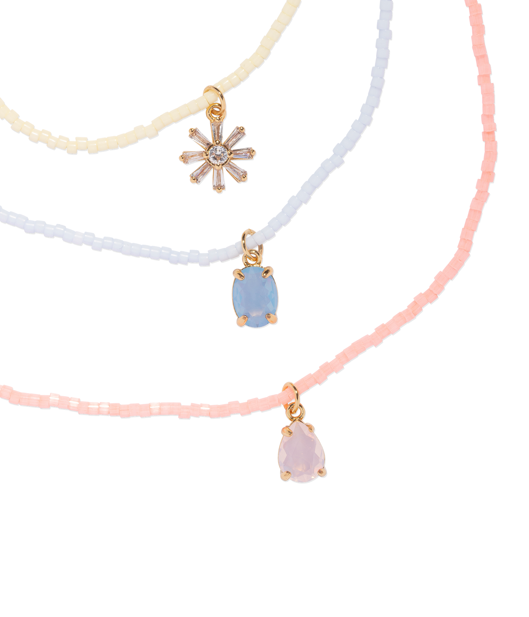 Maya Seed Bead Necklace | Blue Crystal/Beads