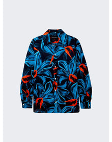Louisa Ballou | Women | Classic Fit Muslin Shirt | Night Blooming Blue Orchid