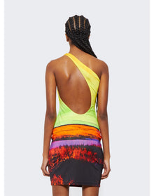 Louisa Ballou | Women | One Shoulder Plunge Back Mini Dress | Sunrise