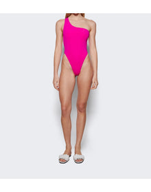 Louisa Ballou | Women | Plunge Swimsuit | Hot Pink
