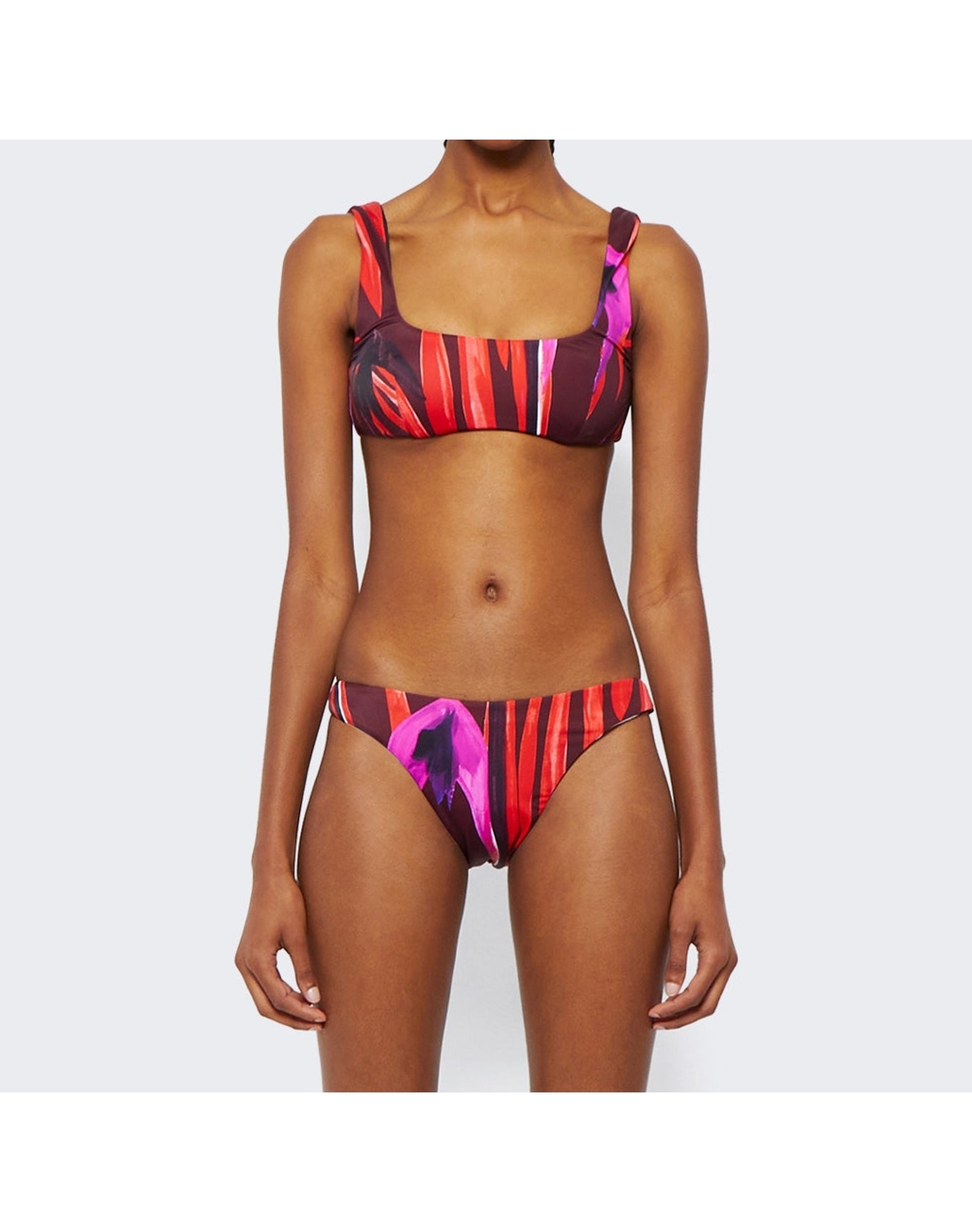 Louisa Ballou | Women | Scoop Neck Bikini Top | Red Raven