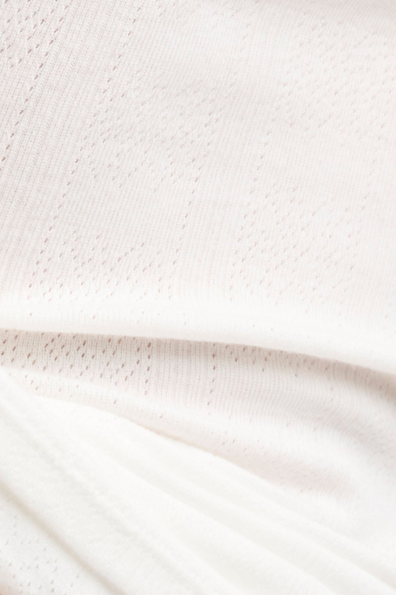 Pointelle Baby Tee | White