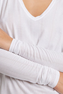 Whipped V-Neck | White