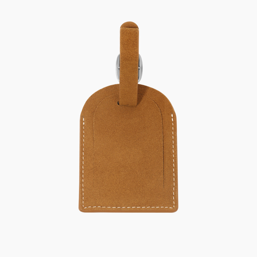 Luggage Tag | Brown Suede