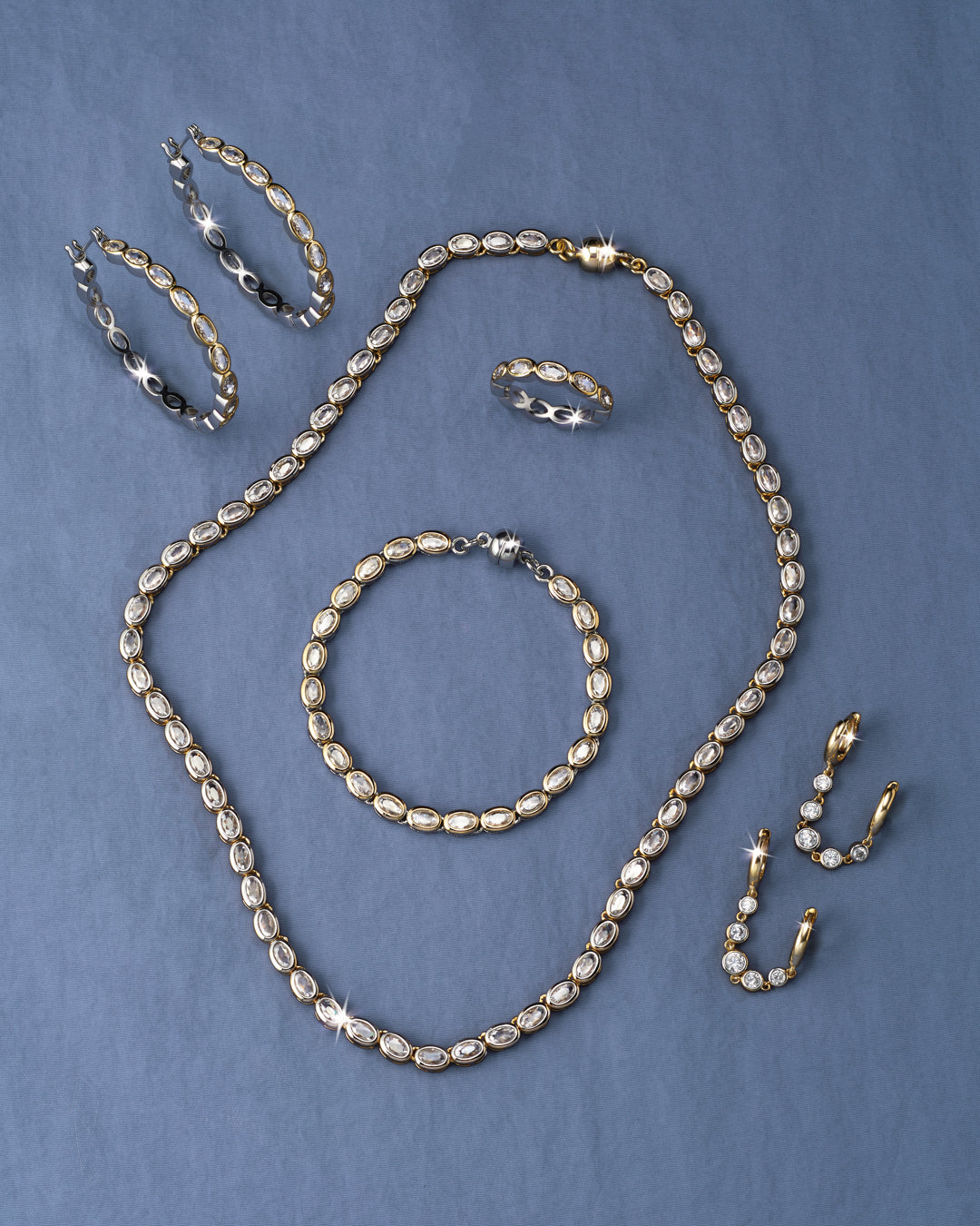 The Palais Tennis Necklace | Silver/Gold