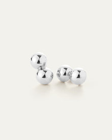 Lyra Climber Earrings | Silver Dipped Brass