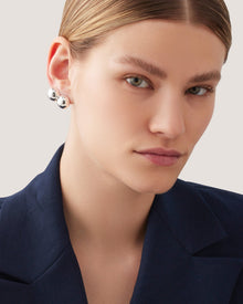 Lyra Climber Earrings | Silver Dipped Brass