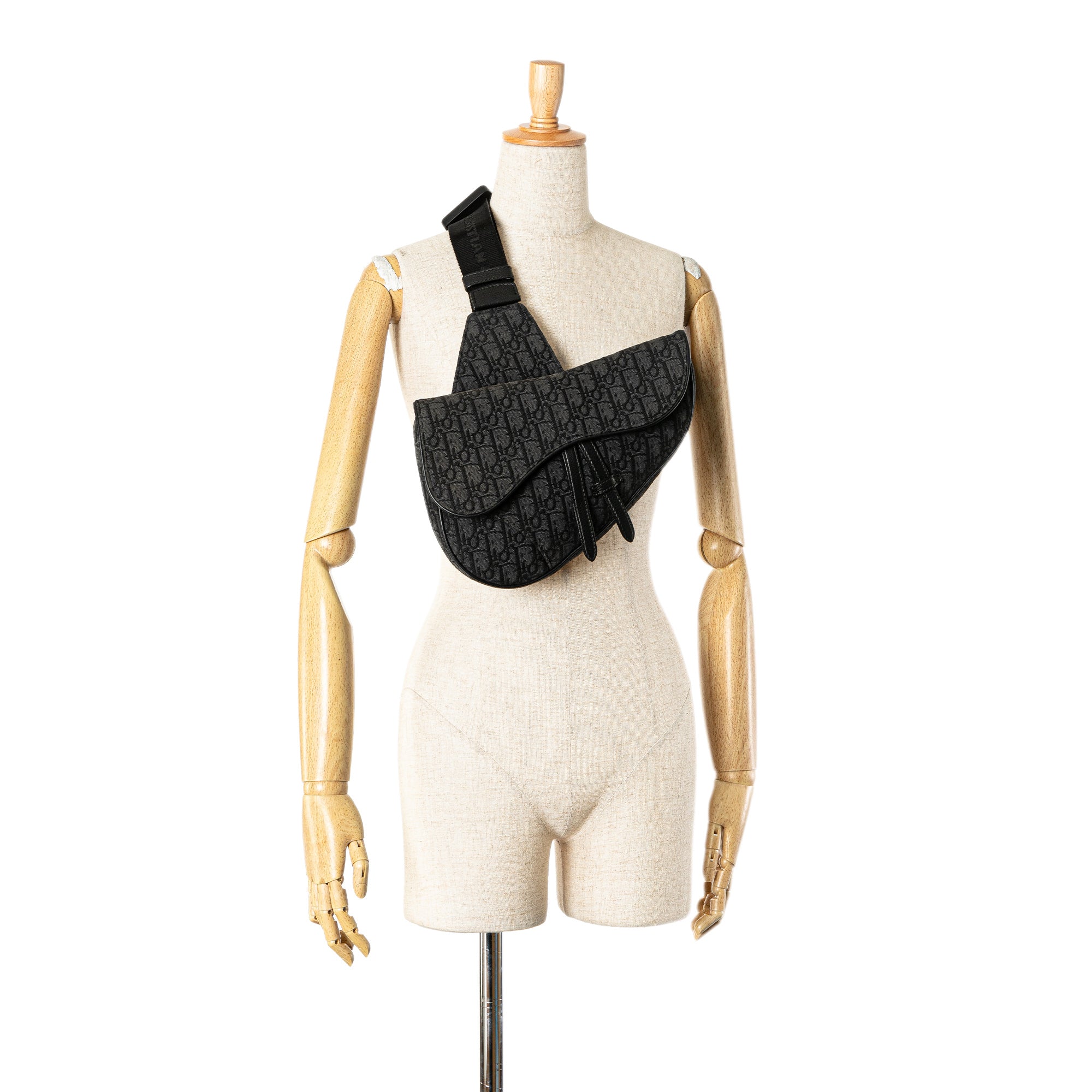 Dior | Pre-Owned Oblique Canvas Saddle Crossbody | Black