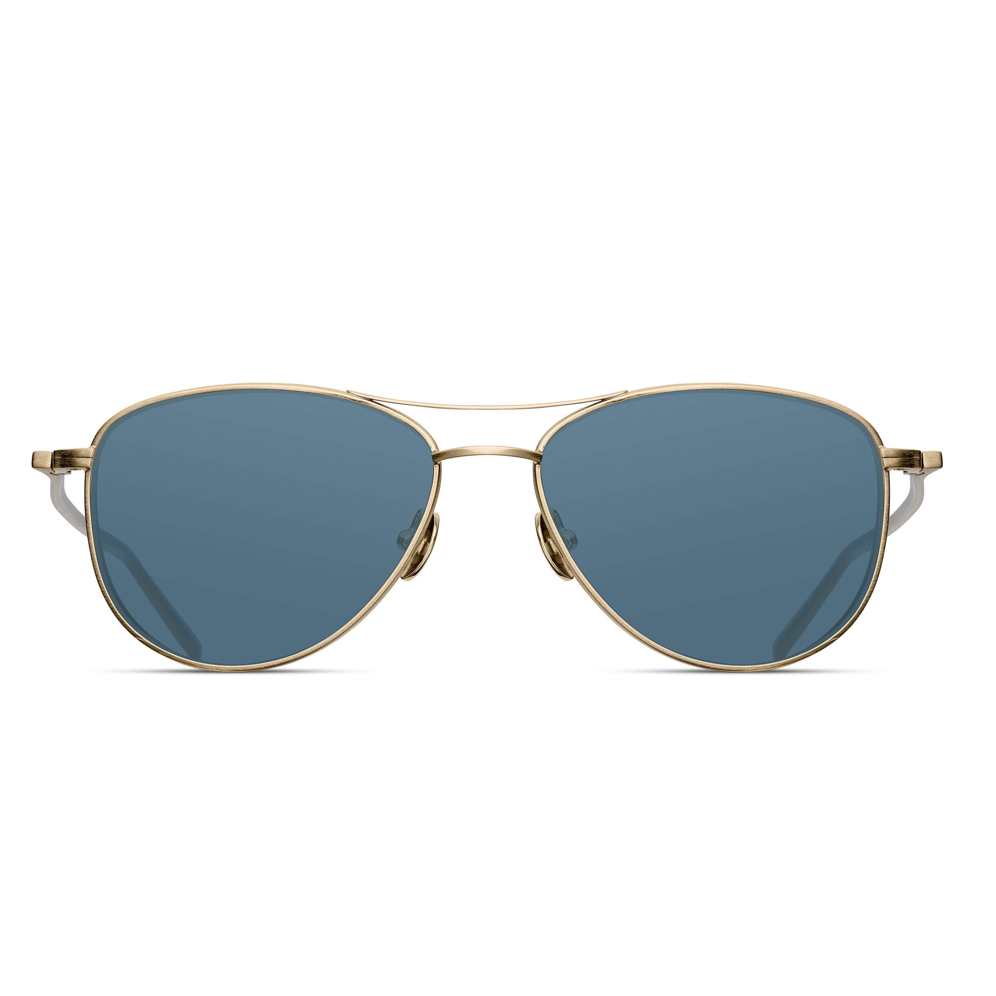 M3088 Aviator Sunglass | Brushed Gold | Blue Grey Lens | 55MM