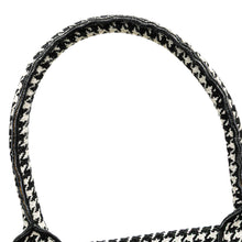 Dior | Pre-Owned Large Canvas Houndstooth Embroidered Book Tote - II | Black
