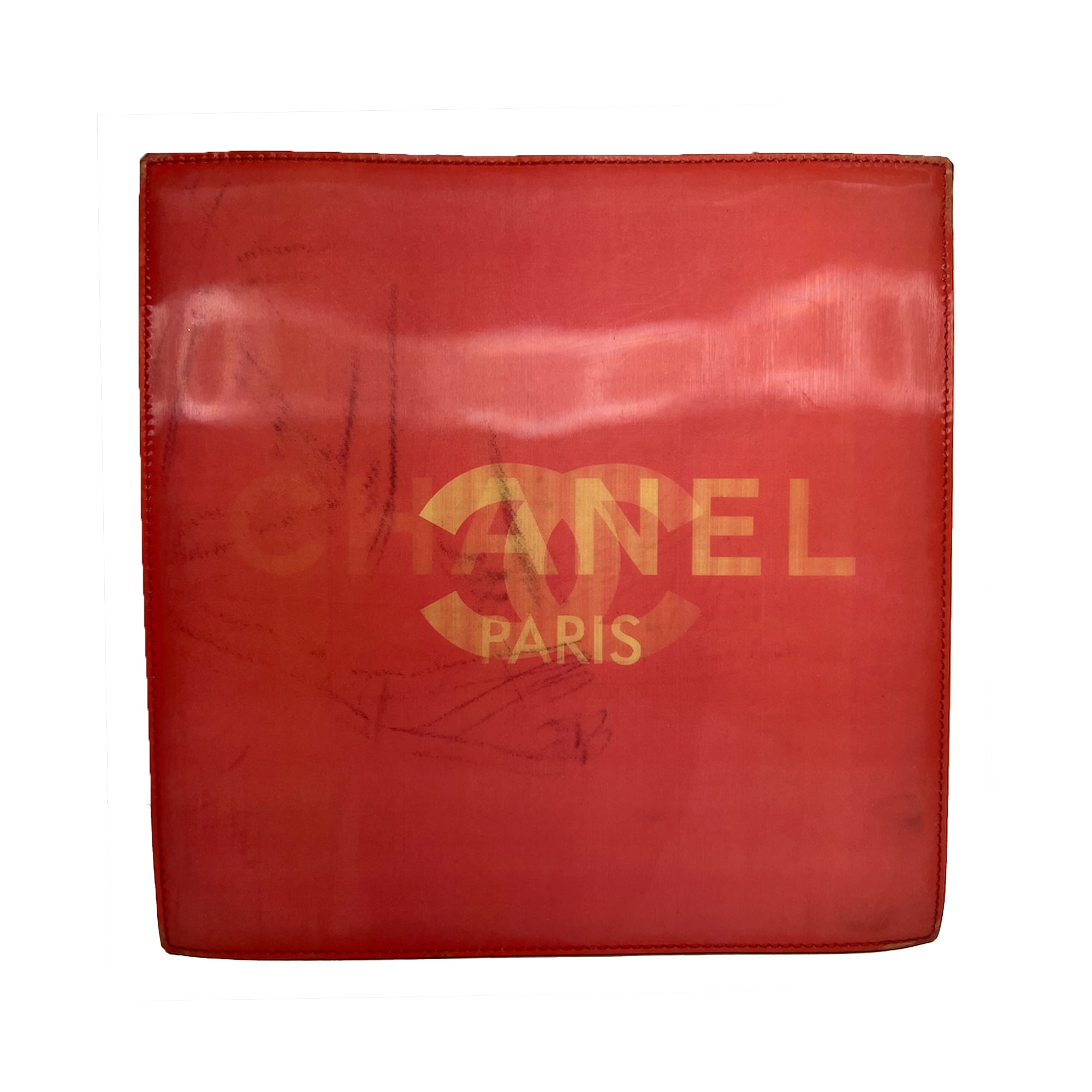 Chanel | Pre-Owned Holographic Chain Shoulder Bag | Red