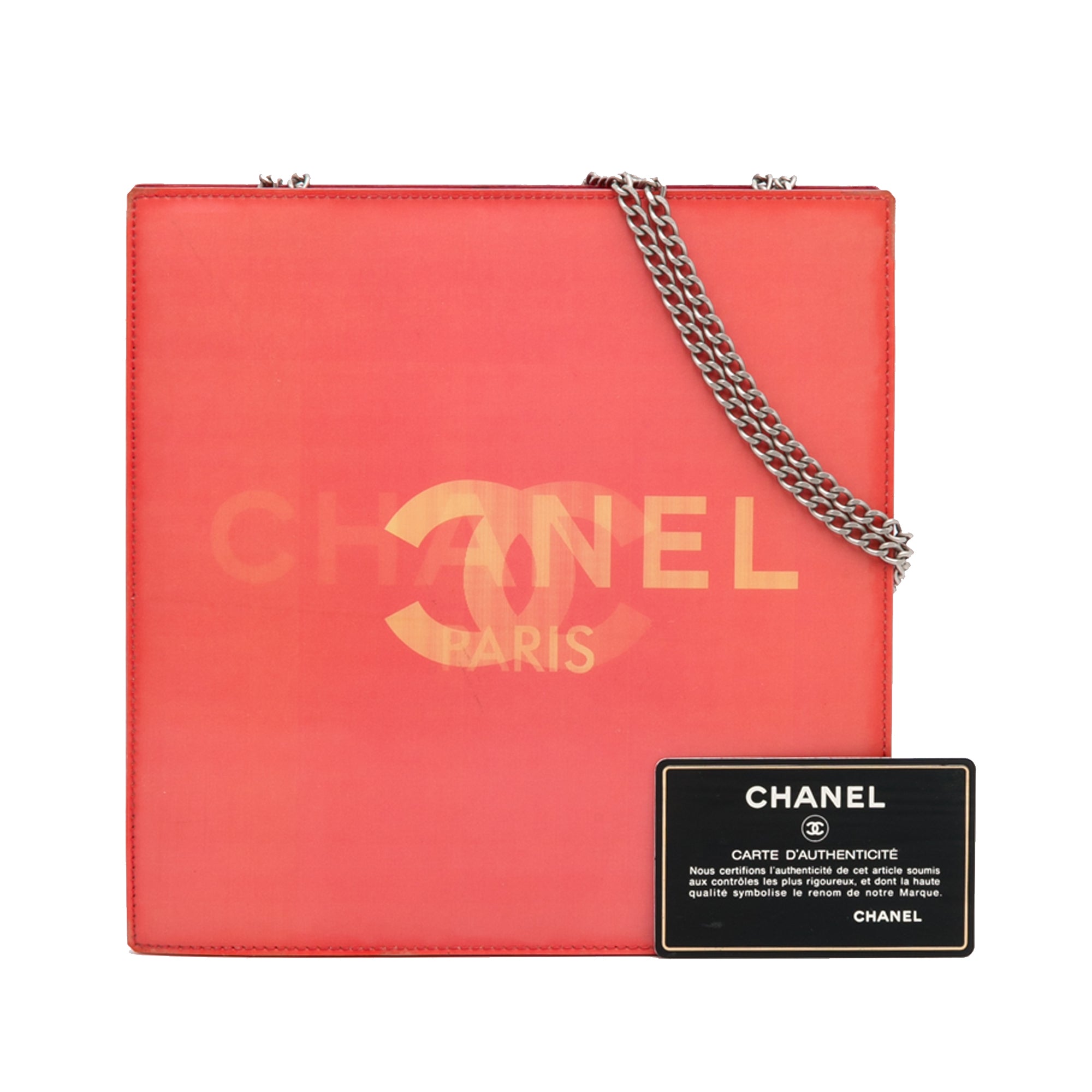 Chanel | Pre-Owned Holographic Chain Shoulder Bag | Red