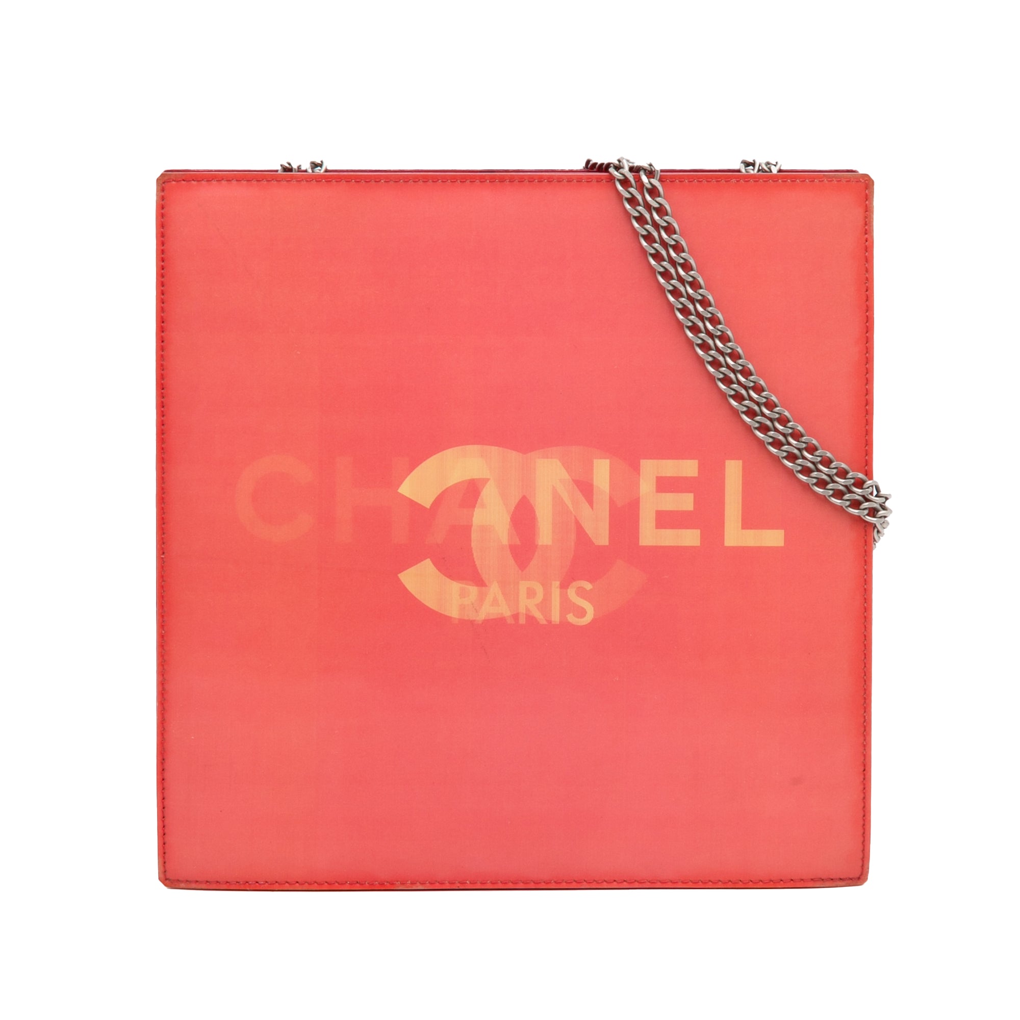 Chanel | Pre-Owned Holographic Chain Shoulder Bag | Red